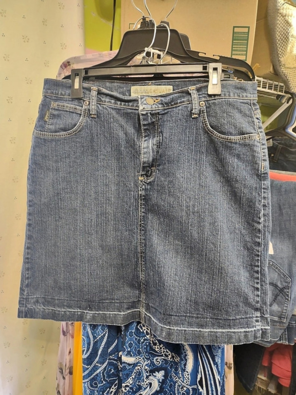 Cabela's Casuals Denim Skirt Denim Mini Skirt Blue Size 14 AVG